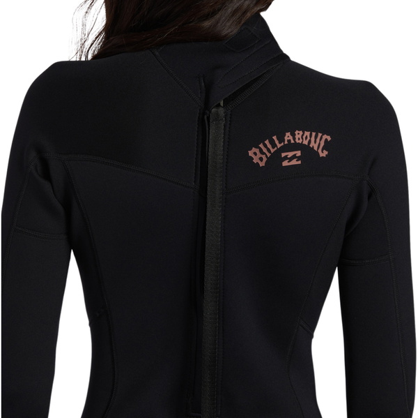 2025 Billabong Mujer Foil 3/2mm Back Zip Gbs Neopreno ABJW100184 - Black